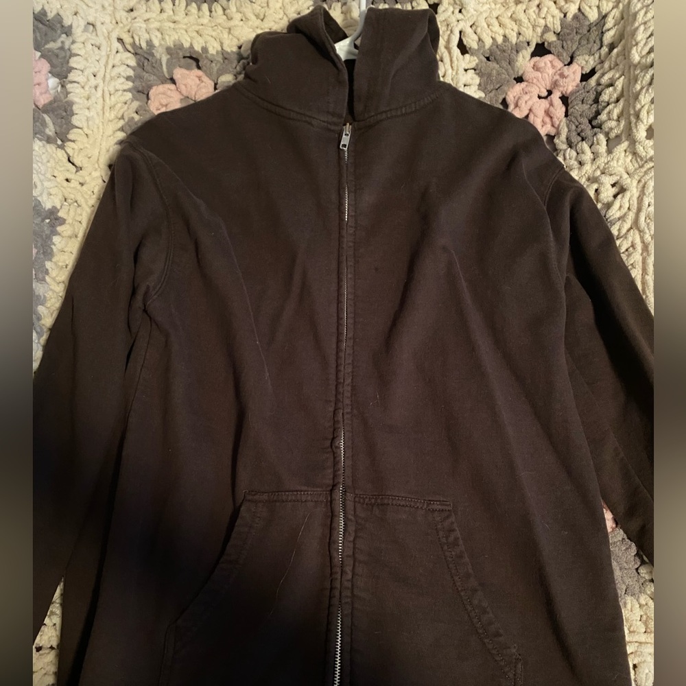 Brown zip up